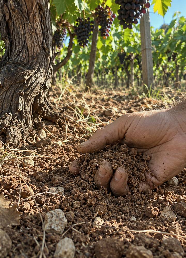 A hand and the red earth