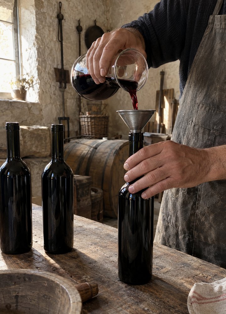 Bottling by hand