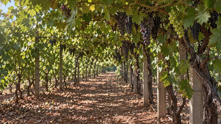 The vineyard pergola